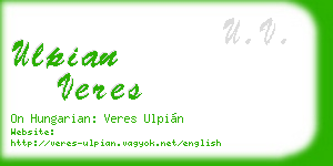 ulpian veres business card